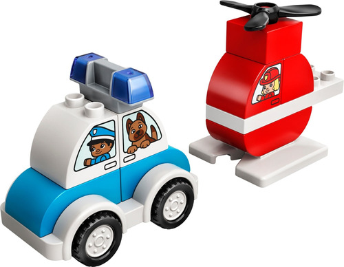 Lego Duplo 10957 Helicóptero De Bomberos Y Auto De Policía