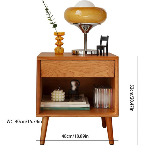 Heaiqi Mesita De Noche Estilo Japonés Mesa De Noche Simple