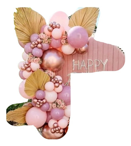 Decoracion Globos Arco Rosado Fucsia Cumpleaños Baby Show