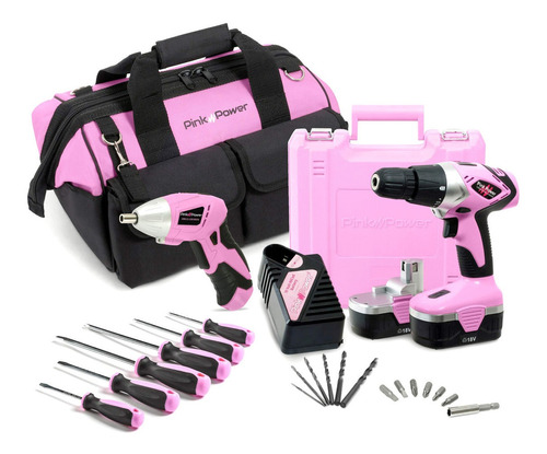 Pink Power Juego De Taladro Para Mujer  Kit Combinado De.