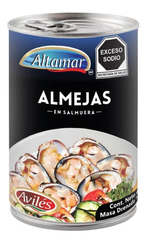 Almejas Avilés Altamar En Salmuera 410 Gr 8 Piezas