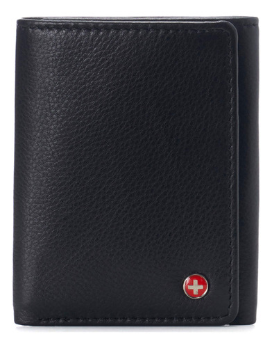 Alpine Swiss Billetera De Cuero Genuino Para Hombre Leon Tr.