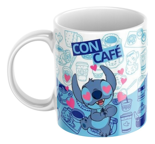 Taza De Cerámica Stitch Varios Modelos Blanco Modelo 1