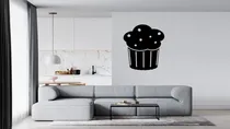 Comprar Vinil Decorativo Para Panaderia Pan Muffin Negro  736
