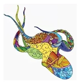 Pulpo Calcomanía Sticker Reflectiva Octupus 11.1x11.8cm
