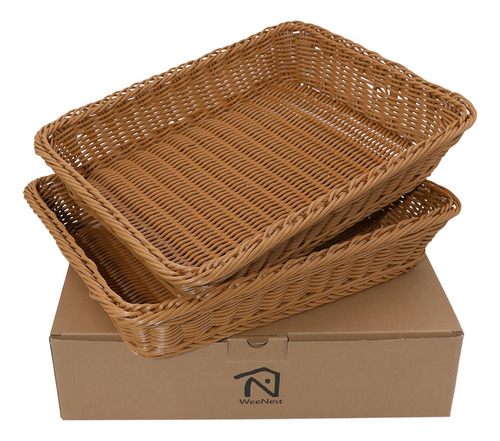 Cesta De Pan De Mimbre, Cesta Tejida Como Bandeja Para Servi