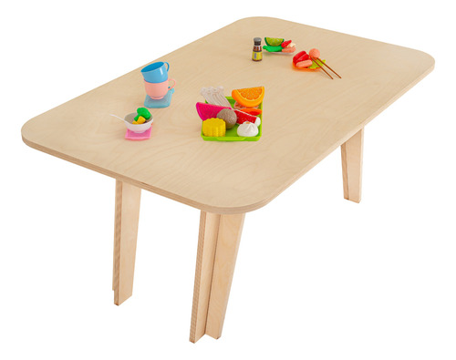 Set Infantil Mesa Rectangular Y Silla De Abedul - Duduk