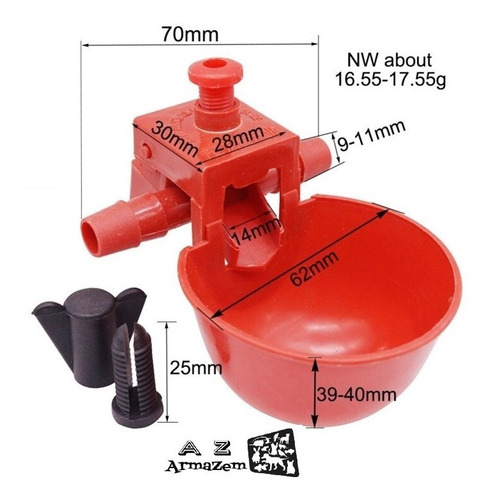 Kit Com 21 Bebedouro Automático Tipo Copinho Para Aves