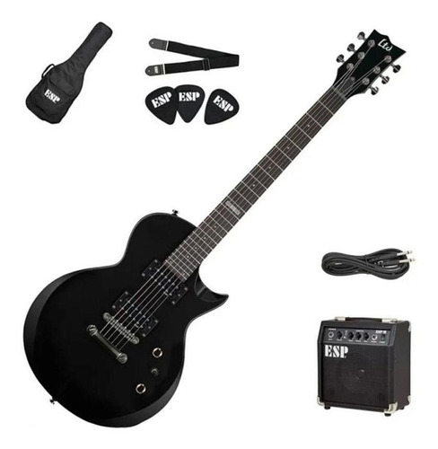 Pack De Guitarra Eléctrica Ec-10 Negro