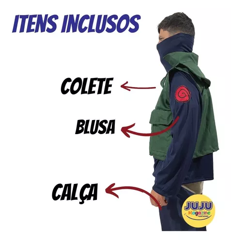 Fantasia Kakashi Hatake Naruto Cosplay Infantil Ao Adulto