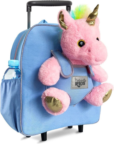 Morral De Unicornio De Niñas Pequeñas Con Animal De Peluche