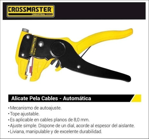 Pinza Pela Corta Cable Crossmaster 9969802 Reg.tornillo 2a6m