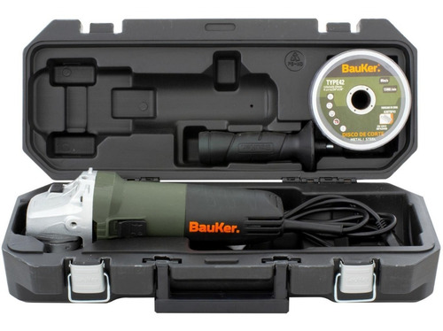 Esmeril Angular Eléctrico 4 1/2 820w + 20 Discos Bauker