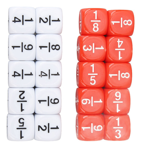 Dados De Números Fracionários, 20 Unidades, Desenvolvimento