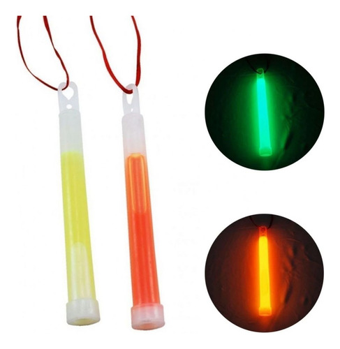 Bastão Luz Química Light Stick Verde E Laranja 2 Unidades