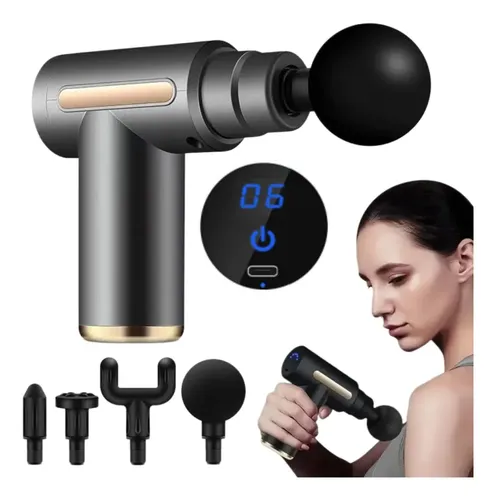 Massageador Muscular Recarregável 3 Velocidades 5v Cinza
