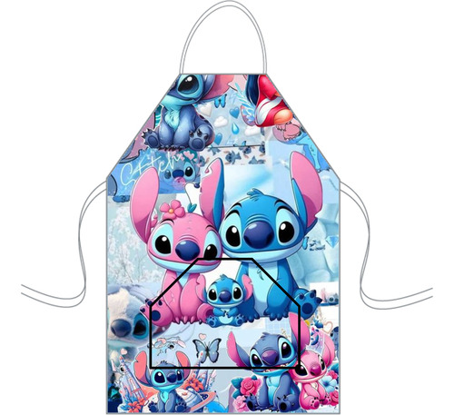 Delantal Cocina Mediano Para Niños Mini Chef Personalizado Stich Y Angel 10 Personalizado