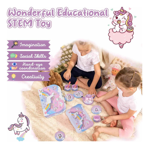 Juego De 19 Piezas De Juguetes De Unicornio Para Niñas.