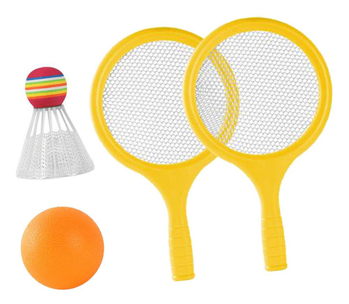 Raquetas De Tenis Para Niños Con Pelota Y Volante Amarillo