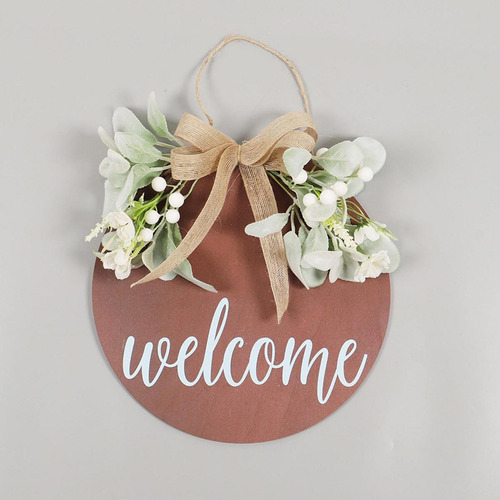 Señal De Bienvenida Para Puerta Delantera, Decoración