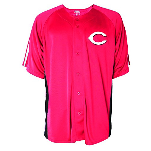 Botón Puntos De Sutura Mlb Cincinnati Reds Hombres Camiseta 