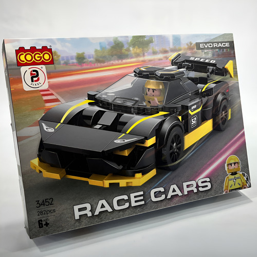 Cogo Bloques Para Armar Race Evo Cars 3452 - 282 Pzs 282 Auto De Carrera