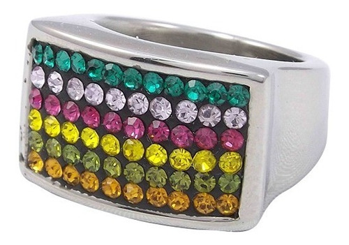 Anillo Para Mujer Mágico Fashion 2- Stras Multicolor-color-p