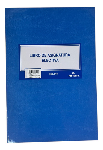 Cuaderno Libro De Clases Asignatura Electiva Rhein 355.518