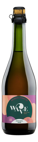 Espumante Brasileiro Rosé Suave Wave Moscatel Garrafa 660mlWave 2022 adega Cooperativa Nova Aliança 750 ml