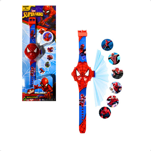 Relógio Infantil Projetor De Imagens Homem Aranha