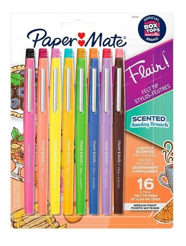 Marcadores Paper Mate Flair Aromas Perfumados X 16 Colores