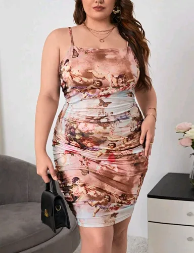 Casual dress for clearance chubby