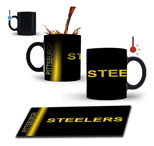 Taza Mágica 11 Oz Nfl Steelers Pittsburgh  Mod4