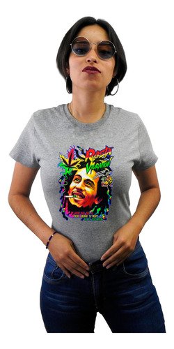 Playeras Estampado Bob Marley Figura Poster Reggae One Love