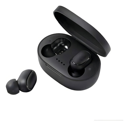 Fone De Ouvido Bluetooth Xiaomi Redmi Airdots S Microfone Gamer Cor Preto Luz Vermelho