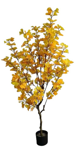 Arbol Artificial Planta Gingko Amarillo +maceta 90cm Gratis 