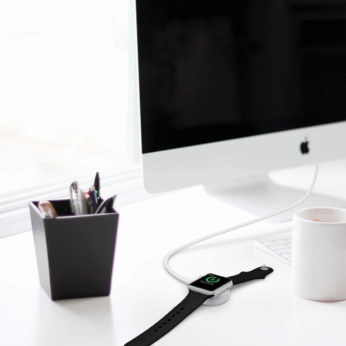 Usb Cargador Magnético Para Apple I Watch Series 3 4 5 6 Se Blanco