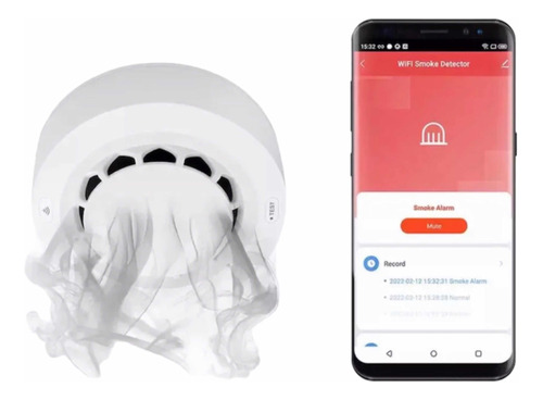 Detector De Fumaça Inteligente Wi-fi Com Alarme Sonoro Tuya