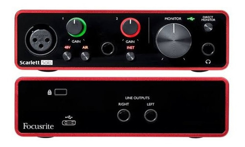 Imagen 4 de 4 de Interfaz De Audio Focusrite Scarlett Solo 3ra Gen