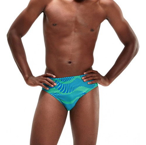 Pantaloneta De Baño Allover Digi Brief Azul-30 Speedo