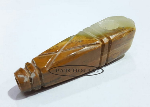 Imagen 10 de 10 de Pipa De Piedra Onix/cuarzo/marmol Hecha Mano Chica Personal