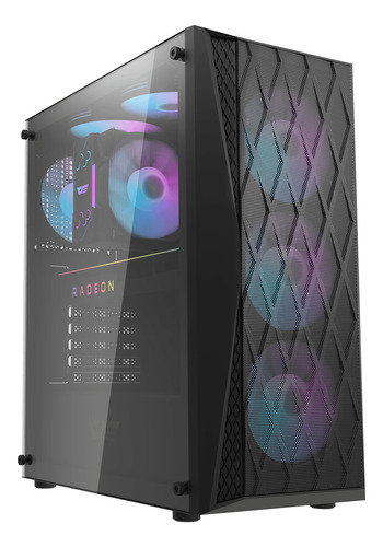 Gabinete Gamer Darkflash Dk352 Mesh Atx 4 Fans Rgb Incluidos Negro