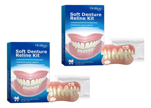 Zh 2 Cajas Dentaduras Postizas Modificadas, Silicona Restora