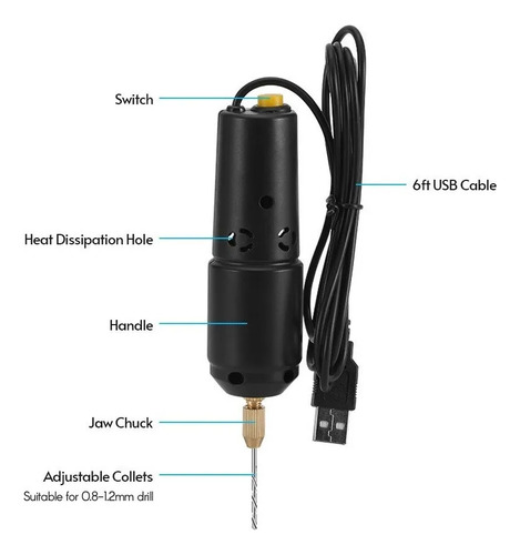 Mini Taladro Eléctrico, Taladro Manual Con Taladro
