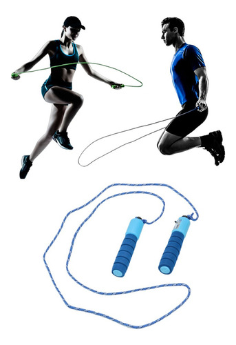 Corda Pular Com Contador Crossfit Funcional Aeróbico Cor Azul