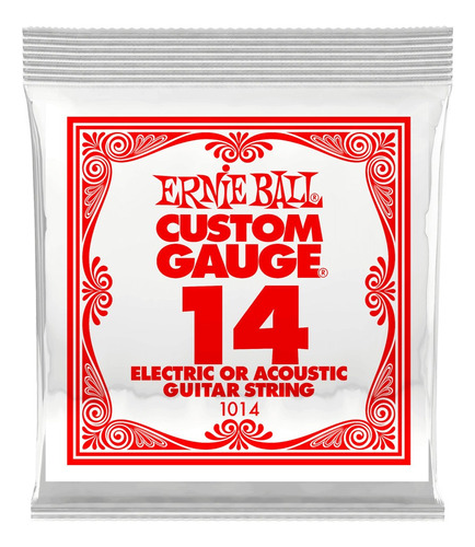 Ernie Ball Cuerda Suelta Guitarra Eléctrica/acúst Steel 014