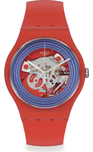 Reloj Swatch Big Bold So29r103 Blue Rings Red