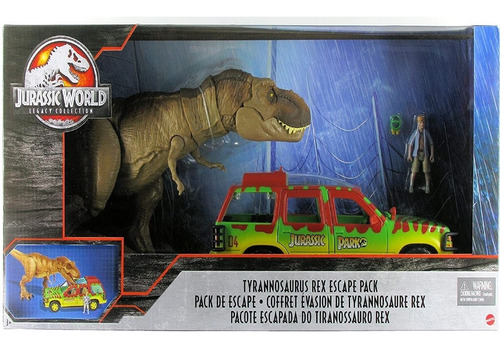 Figuras Tyranosaurio Rex Escape Con Carro Jurassic World
