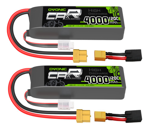 Ovonic Bateria Lipo De 11.1v 3s 4000mah 120c Con Tra Plug Pa