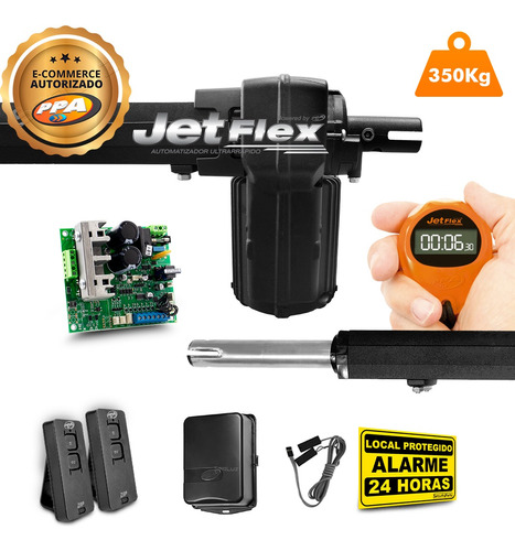 Kit Motor Ppa Pivo Cond Mega Jet Flex 1 Folha Portão 350kg